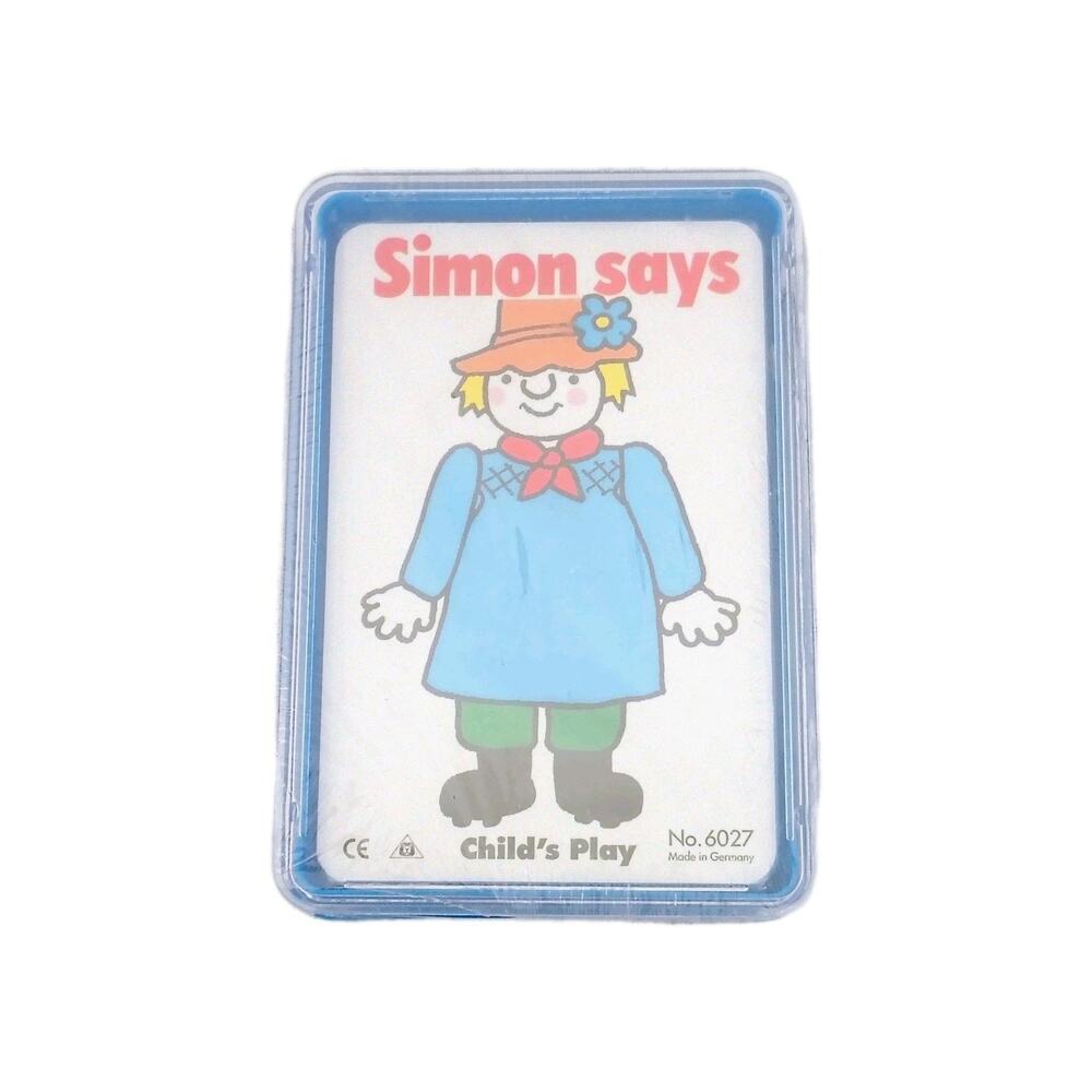 Vintage Simon Says Card Game No 6027 Child's Play Made In Germany NEW SEALED1986